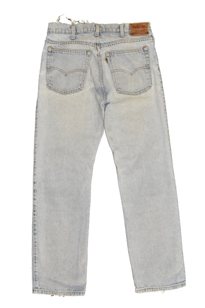 Vintage 90s Distressed Levis Leather Tab Jeans Size 29" x 30"
