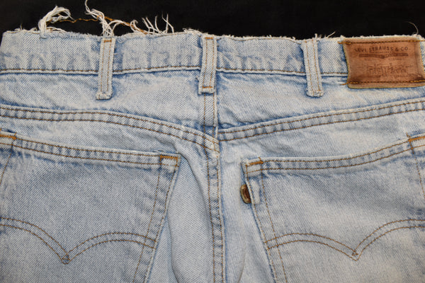 Vintage 90s Distressed Levis Leather Tab Jeans Size 29" x 30"