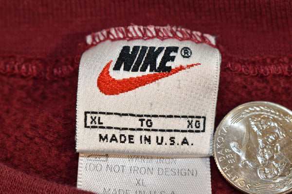 Vintage 90s Nike Embroidered Swoosh Spellout Sweatshirt Size X-Large