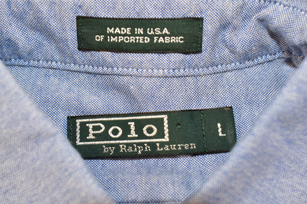 Vintage 90s Ralph Lauren Made In USA Button Up Shirt Size Large