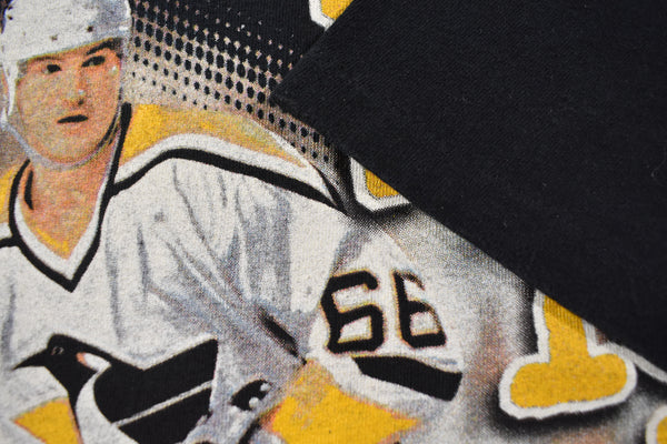 Vintage 90s DS Pittsburgh Penguins Mario Lemieux Who Let The Dogs Out Single Stitch Shirt Size Medium