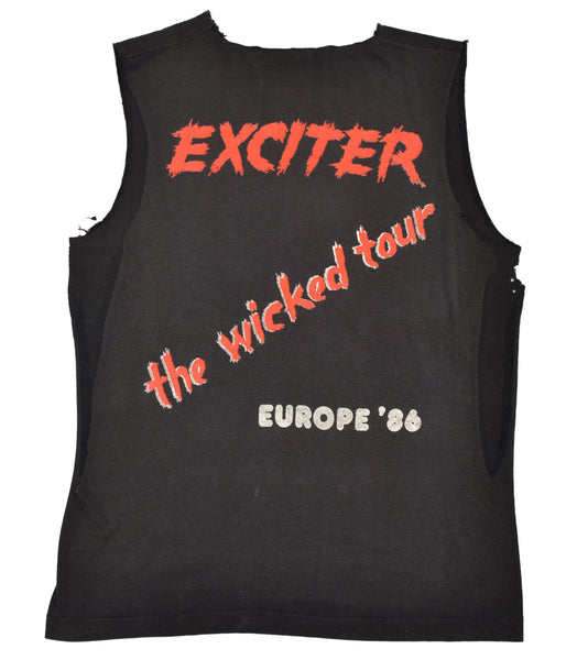 1986 Exciter European The Wicked Tour Single Stitch Tour Shirt Size Large