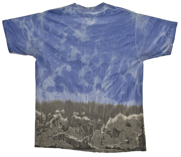 Vintage 00s Wolf Tie Dye ALL Over Nature Shirt Size Medium