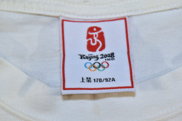 2008 Beijing Olympics Huanhuan Mascot Mega Print Shirt Size Medium