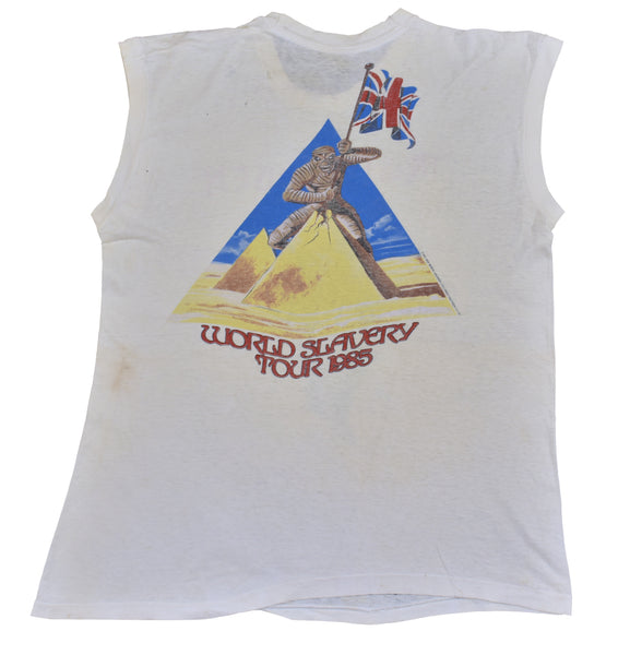 1985 Iron Maiden Power Slave Tour Cutoff Single Stitch Shirt Size X-Large