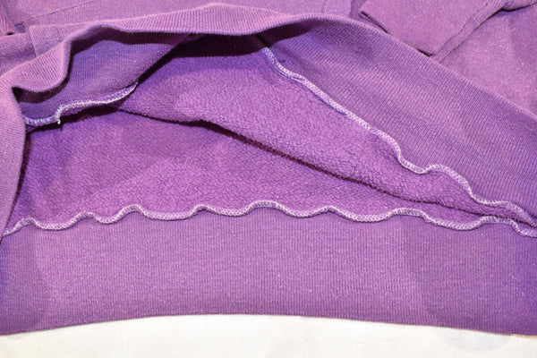 Vintage 80s Blank Purple Raglan Hoodie Size Medium