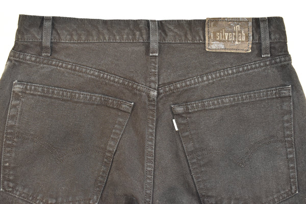 Vintage 90s Levis Black Wash SilverTab Baggy Fit Jeans Size 34" x 30"