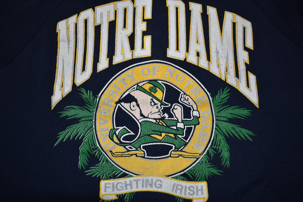 Vintage 80s Notre Dame Fighting Irish Sweatshirt Size Large