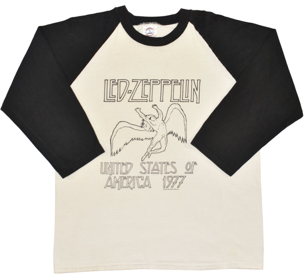 2002 Led Zeppelin Raglan Band Shirt Size Medium