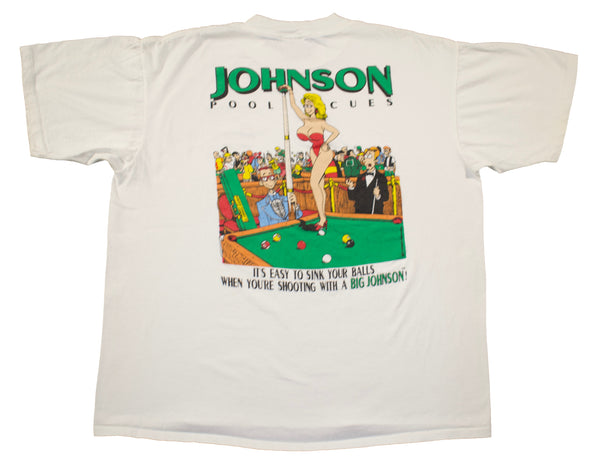 Vintage 90s Big Johnson Pool Cues Single Stitch Shirt Size X-Large