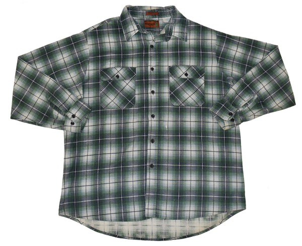 Vintage 90s Fieldmaster Green Plaid Flannel Size XX-Large