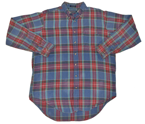 Vintage 90s Winterweight Van Heusen Plaid Flannel Size Large Tall