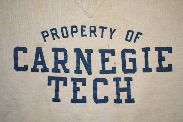 Vintage 50s Champion Double V Stitch Carnegie Tech Sweatshirt Size Large
