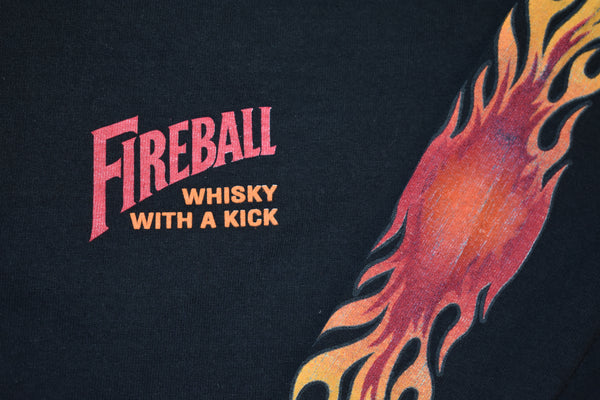 Vintage 00s Fireball Whiskey Promo Ls Shirt Size XX-Large