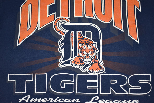 1994 Detroit Tigers Big Logo Single Stitch Shirt Size Large