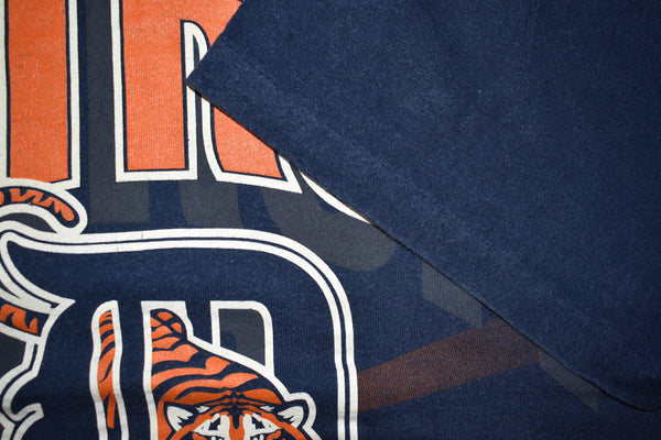 1994 Detroit Tigers Big Logo Single Stitch Shirt Size Large