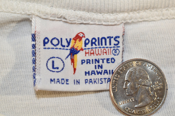 1984 The Big Island Hawaii Volcano Puff Print Single Stitch Shirt Size Large