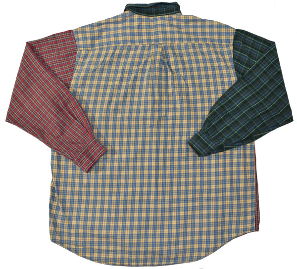 Vintage 90s Nautica Multi Plaid Button Up Shirt Size XX-Large