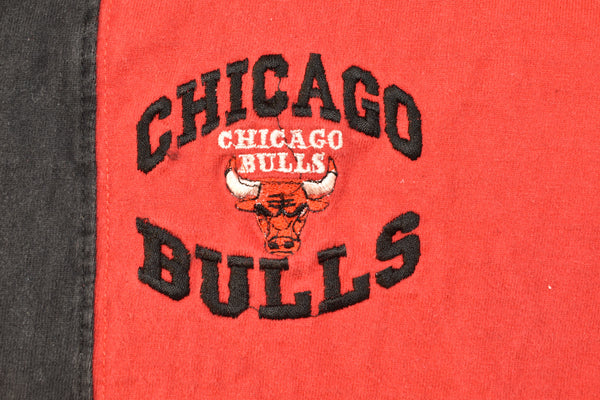 1997 Chicago Bulls Striped Polo Shirt Size X-Large