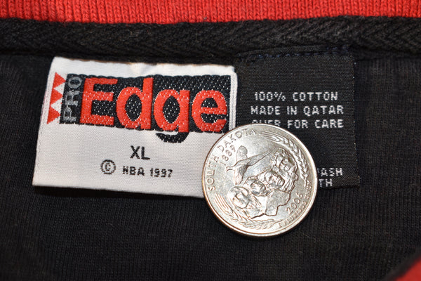 1997 Chicago Bulls Striped Polo Shirt Size X-Large