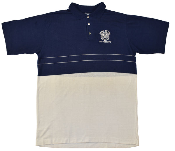 Vintage 80s Penn State University Polo Shirt Size X-Large