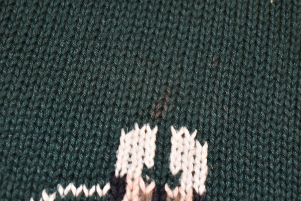 Vintage 80s Michigan State University Knit Cardigan Size Women's Medium