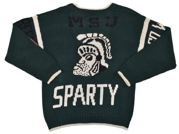 Vintage 80s Michigan State University Knit Cardigan Size Women's Medium