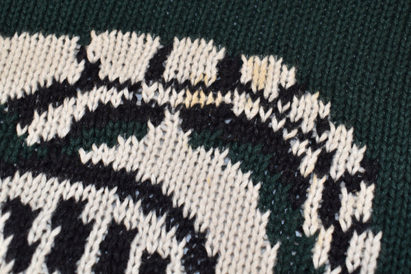 Vintage 80s Michigan State University Knit Cardigan Size Women's Medium