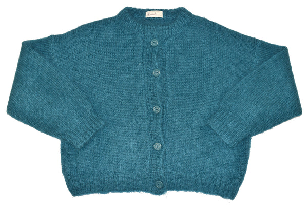 Vintage 70s Lairds Teal Cardigan Size Women's Large
