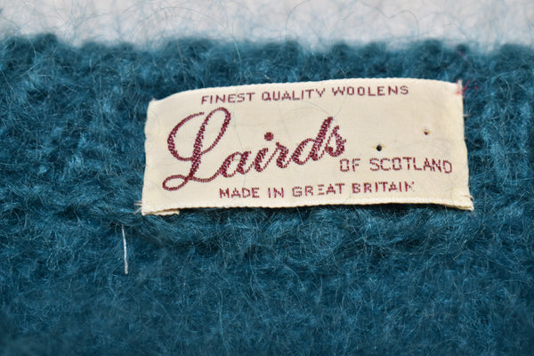 Vintage 70s Lairds Teal Cardigan Size Women's Large