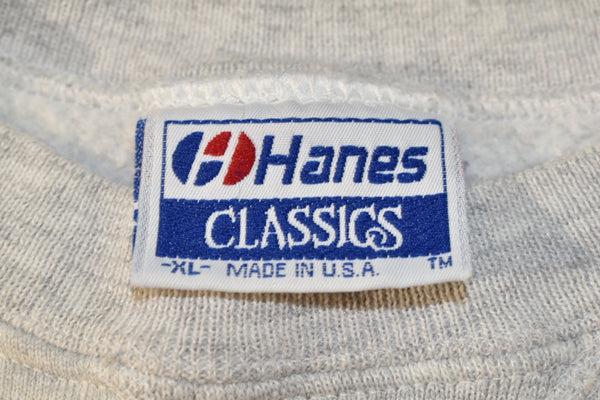 Vintage 80s Alpha Epsilon Pi Hanes Classics Embroidered Sweatshirt Size X-Large