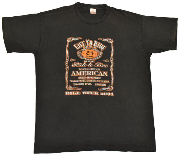 2001 Old No. 7 Bike Week Single Stitch Shirt Size X-Large