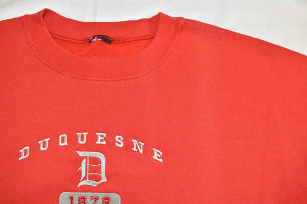 Vintage 90s Duquesne University Embroidered Sweatshirt Size XX-Large