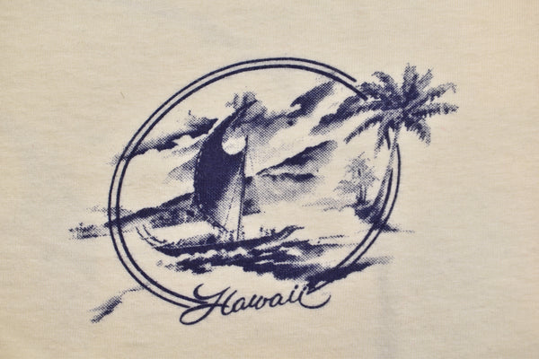 Vintage 80s DS Hawaii Sailboat Single Stitch Shirt Size Large
