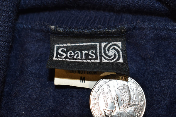 Vintage 80s Sears Striped Zip Up Jacket Size Medium