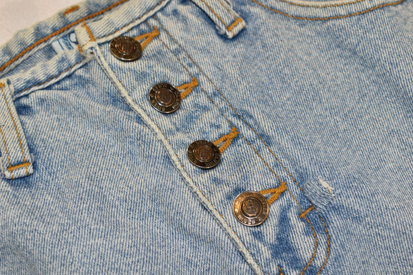 Vintage Y2K Button Fly Bell Bottom Jeans Size Women's 28" x 30"