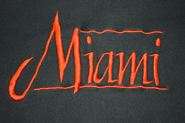 Vintage 90s Miami Hurricanes Embroidered Script Sweatshirt Size X-Large