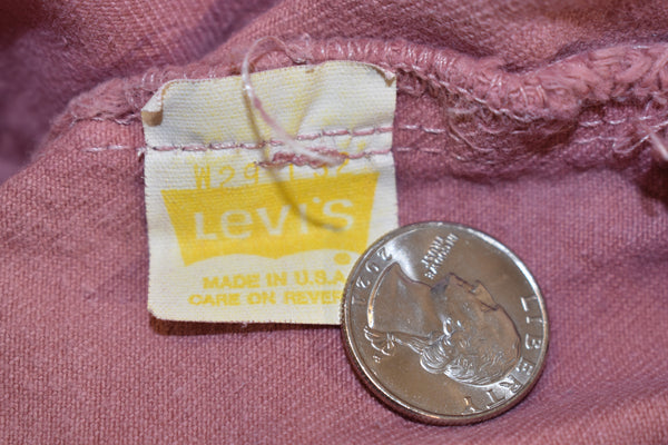 Vintage 80s Levis 501 Button Fly Pink Jeans Size Women's 28" x 30"