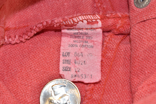 Vintage 70s Red Bell Bottom Pants Women's 22" x 29"
