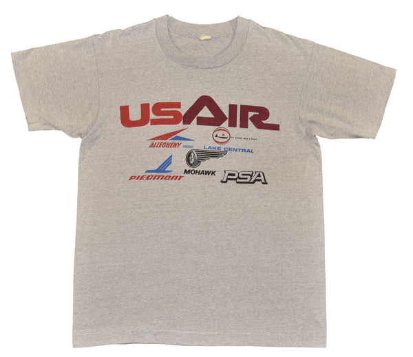 Vintage 80s US Airways Airline Promo Single Stitch Shirt Size Large