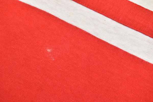 Vintage 80s RHS Red Devils Two Tone Ringer Shirt Size X-Large