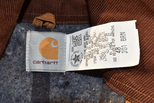 Vintage 90s Carhartt Blanket Lined Jacket W/Hood Size X-Large (48)