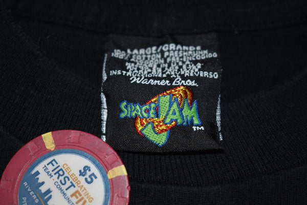 1996 Taz Who's Next Space Jam Promo Ls Single Stitch Shirt Size Large