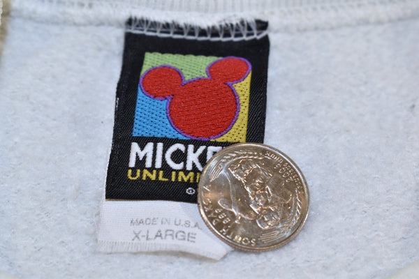 Vintage 90s Disney Mickey Mouse Embroidered Sweatshirt Size X-Large