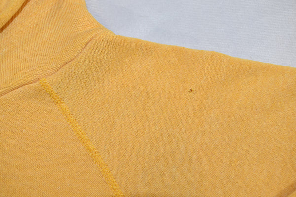 Vintage 70s Discus Yellow Raglan Hoodie Size X-Small