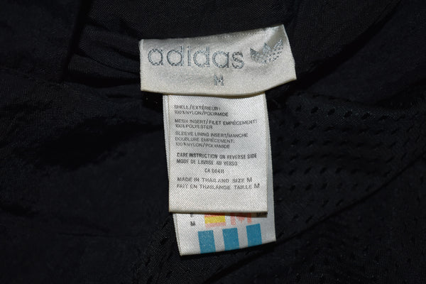 Vintage 90s Adidas Spellout Windbreaker Jacket Size Medium