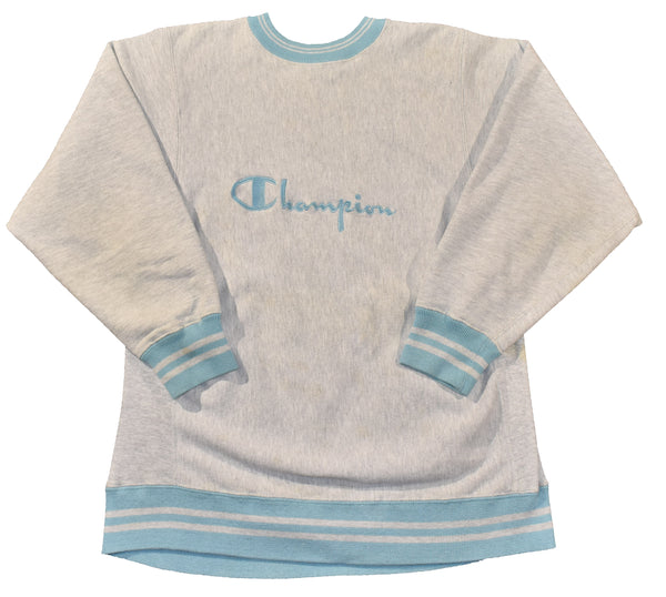 Vintage 90s Cotton Candy Champion Embroidered Reverse Weave Sweatshirt | Beyond 94
