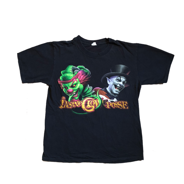 90s ICP "Insane Clown Posse Tour Merch" Shirt Black Size Medium - Beyond 94