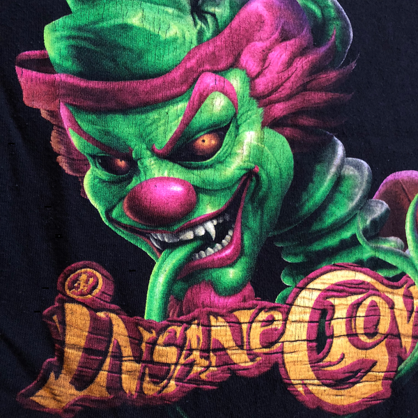 90s ICP "Insane Clown Posse Tour Merch" Shirt Black Size Medium - Beyond 94