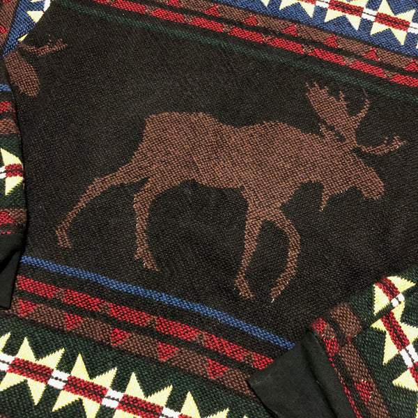 Vintage 90s Wildlife Aztec Print Made In USA Knit Sweater Size Large
